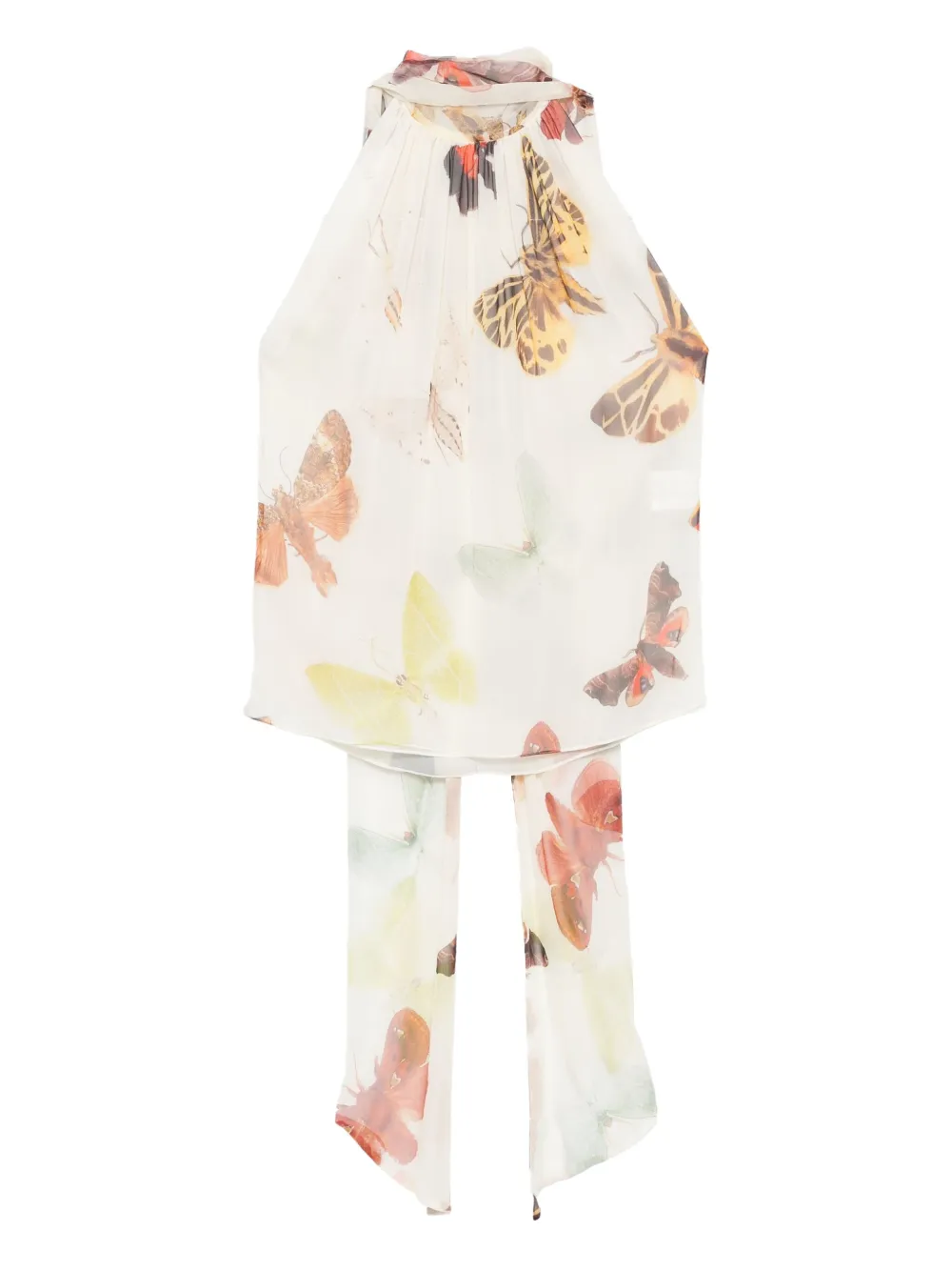 Alexander McQueen Pre-Owned 2000s butterfly-print top | White | Image 1
