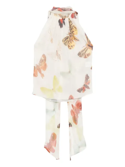 Alexander McQueen Pre-Owned 2000s butterfly-print top