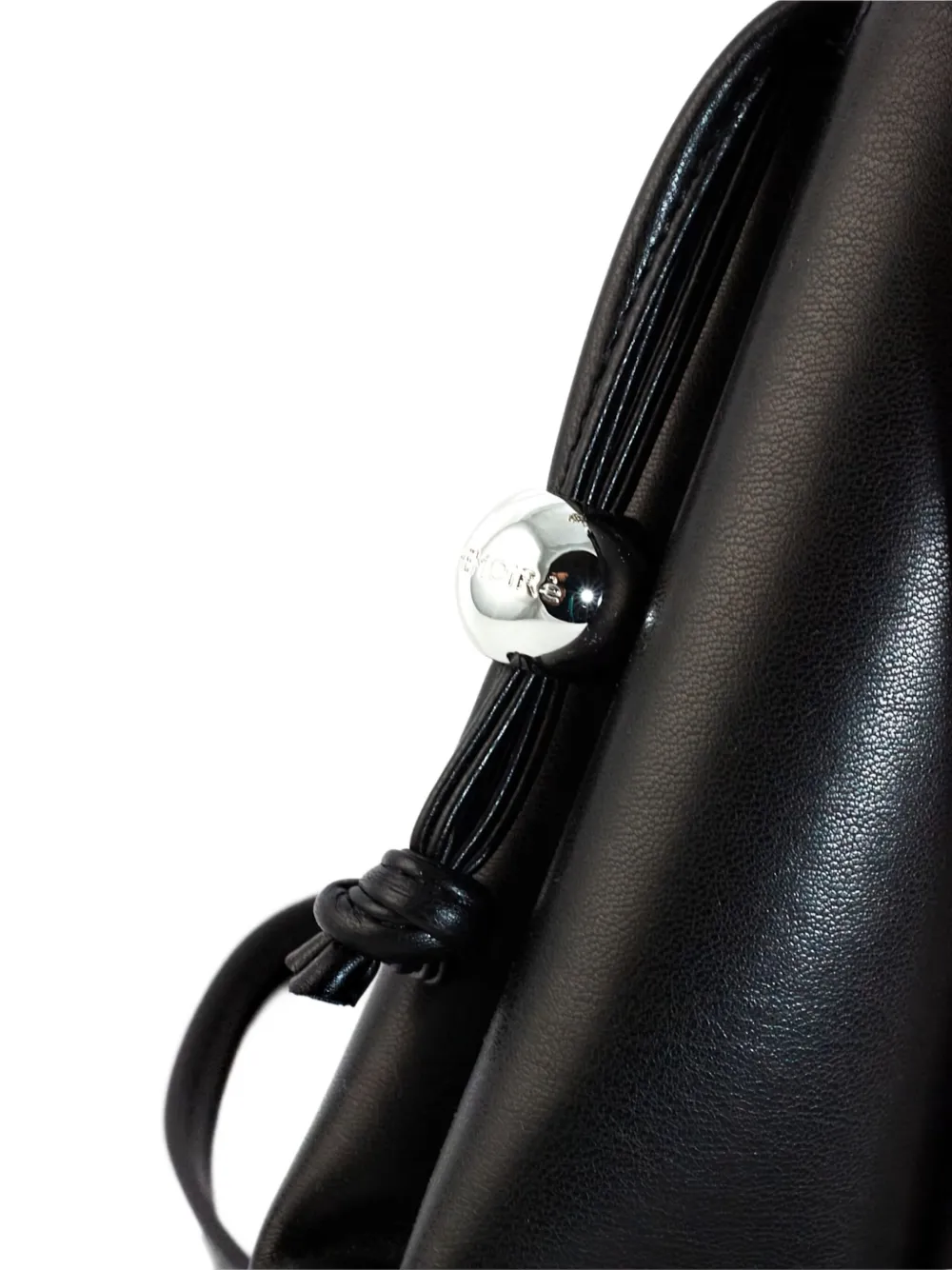 Themoirè Beaded-handle Pleated Shoulder Bag In Black