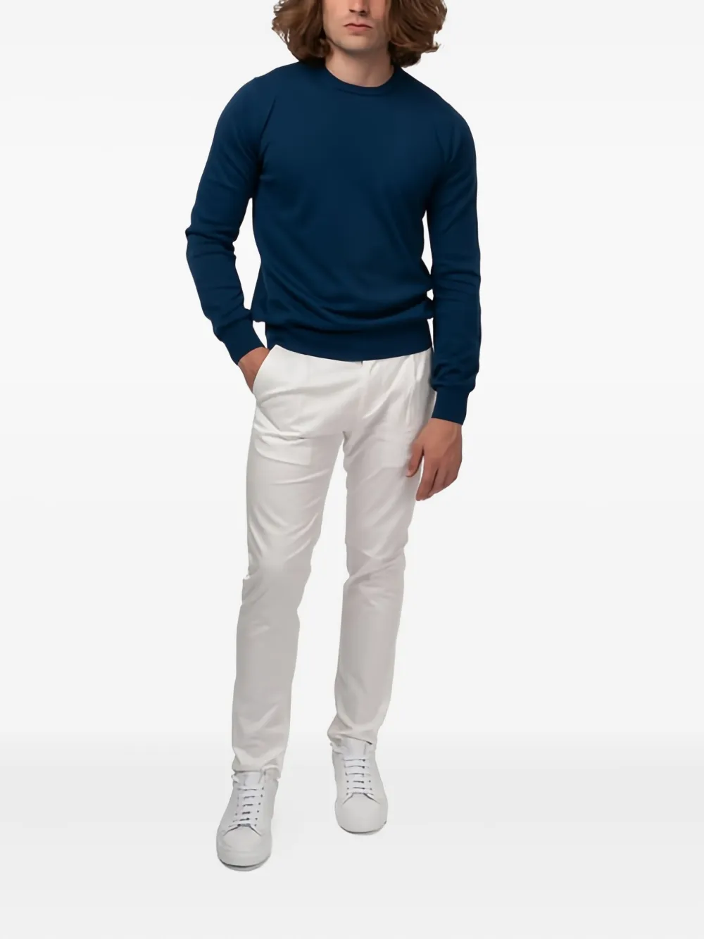 Gran Sasso Trui met hoge hals - Blauw
