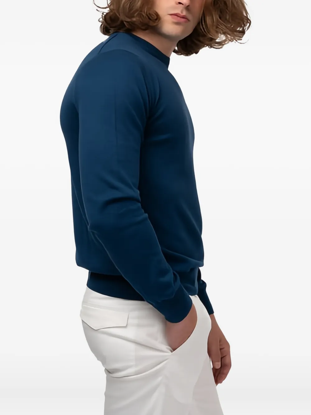 Gran Sasso Trui met hoge hals Blauw