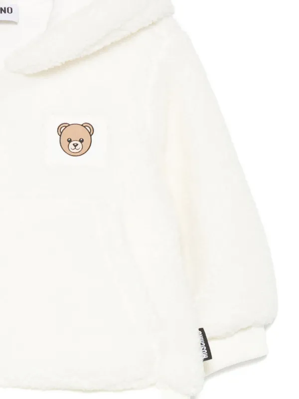 Moschino Kids テディベア フーデッドジャケット | ホワイト