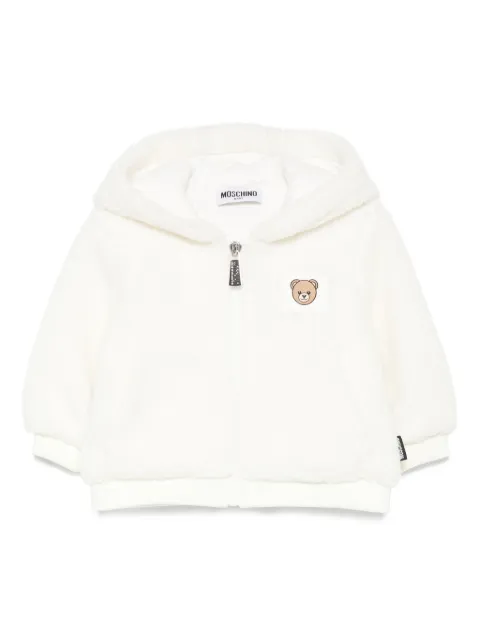 Moschino Kids teddy-embroidered hooded jacket