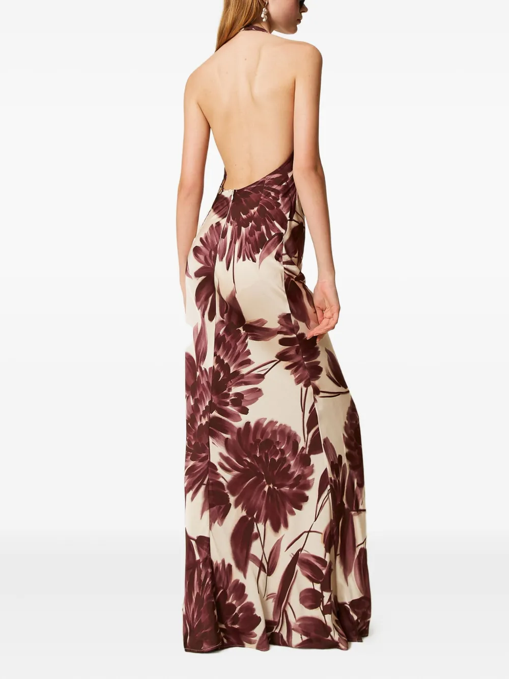 TWINSET Maxi-jurk met bloemenprint Rood