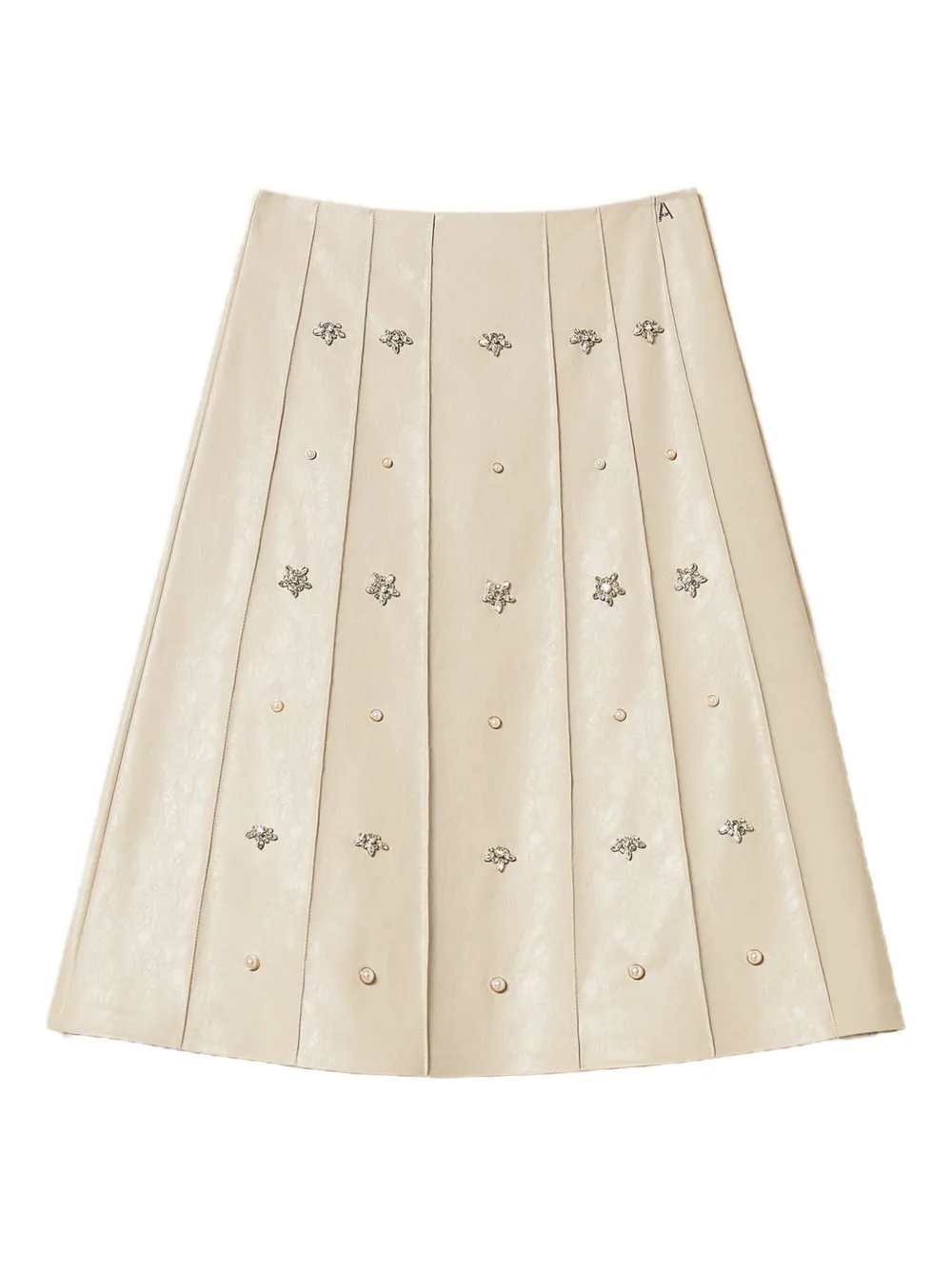 TWINSET Midi-rok verfraaid met kristallen Beige