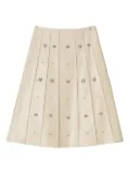 TWINSET crystal-embellished midi skirt - Neutrals