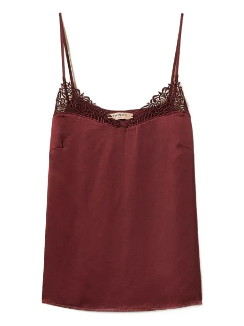TWINSET Top mit Spitzeneinsätzen