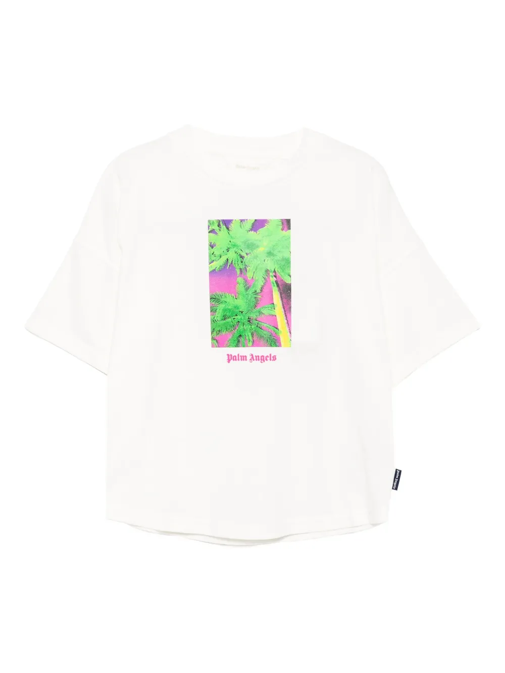 Palm Angels Kids graphic-print cotton T-shirt | White | Image 1