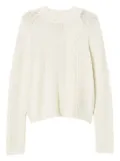 TWINSET turtleneck cable-knit sweater - White
