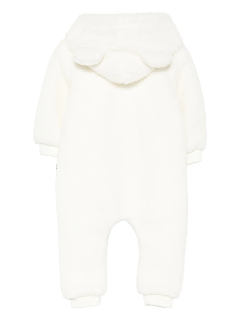Moschino Kids teddy-bear hooded jumpsuit - Wit
