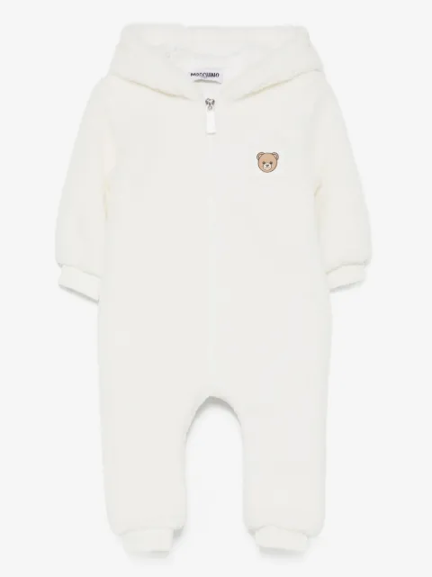 Moschino Kids jumpsuit con capucha y motivo Teddy Bear
