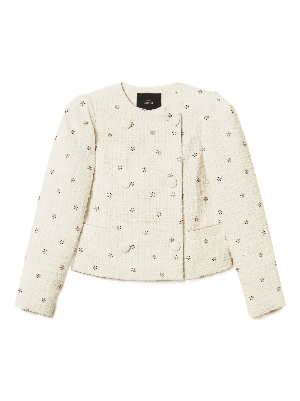 TWINSET Jack verfraaid met bouclé textuur Wit