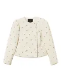 TWINSET bouclé-texture embellished jacket - White