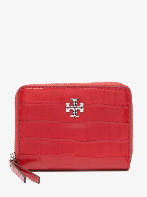 Tory Burch portefeuille zippé à effet peau de crocodile