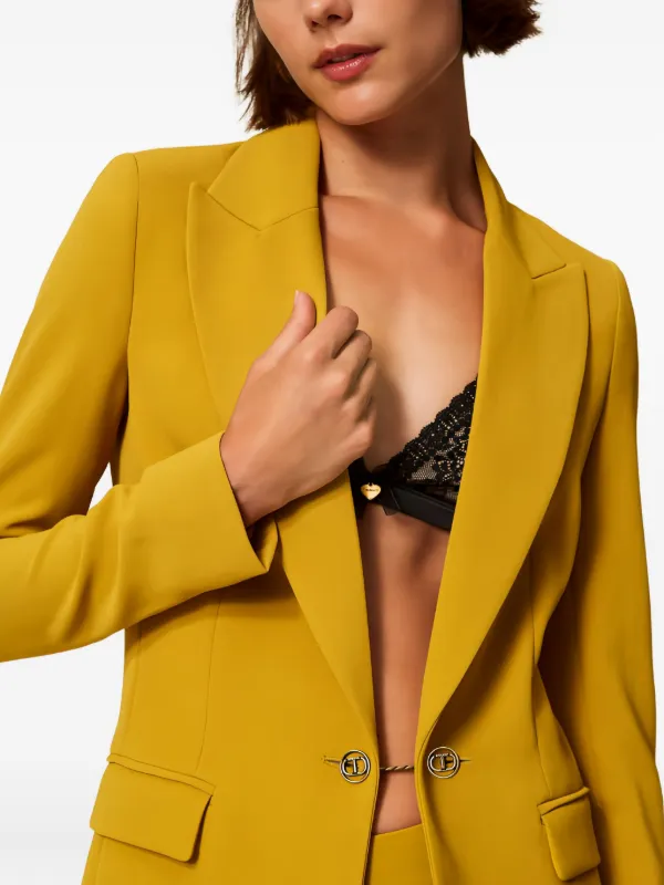 TWINSET single-breasted Blazer | Yellow | FARFETCH ZA