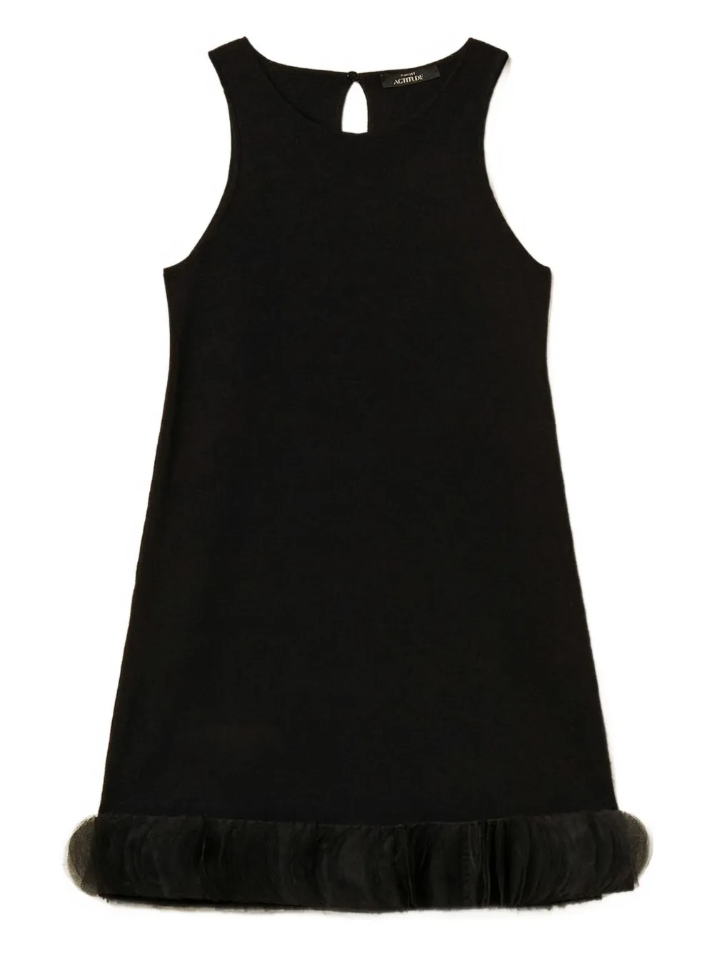 TWINSET Mini-jurk met tulen afwerking Zwart