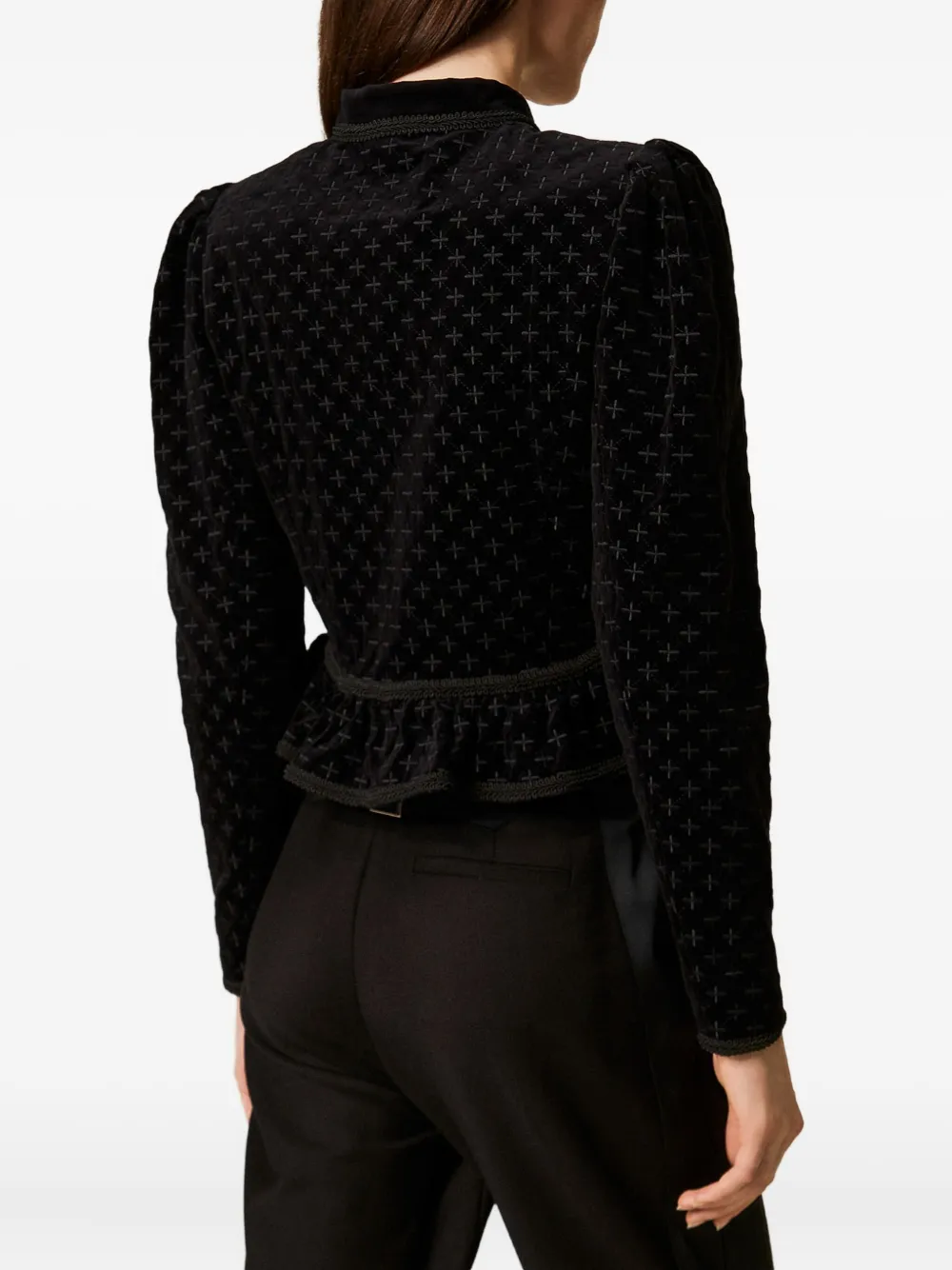 TWINSET Fluwelen jack Zwart