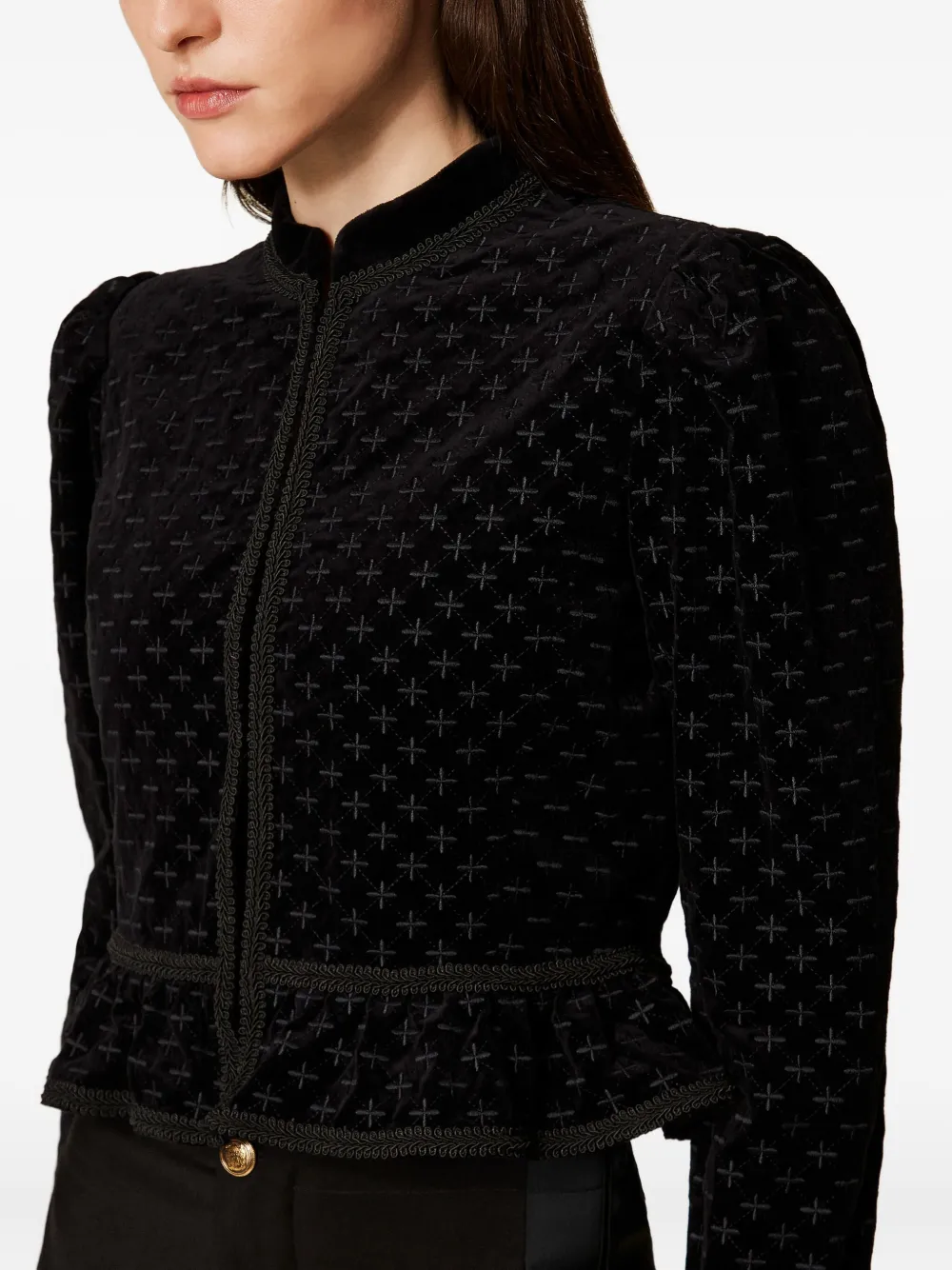 TWINSET Fluwelen jack Zwart
