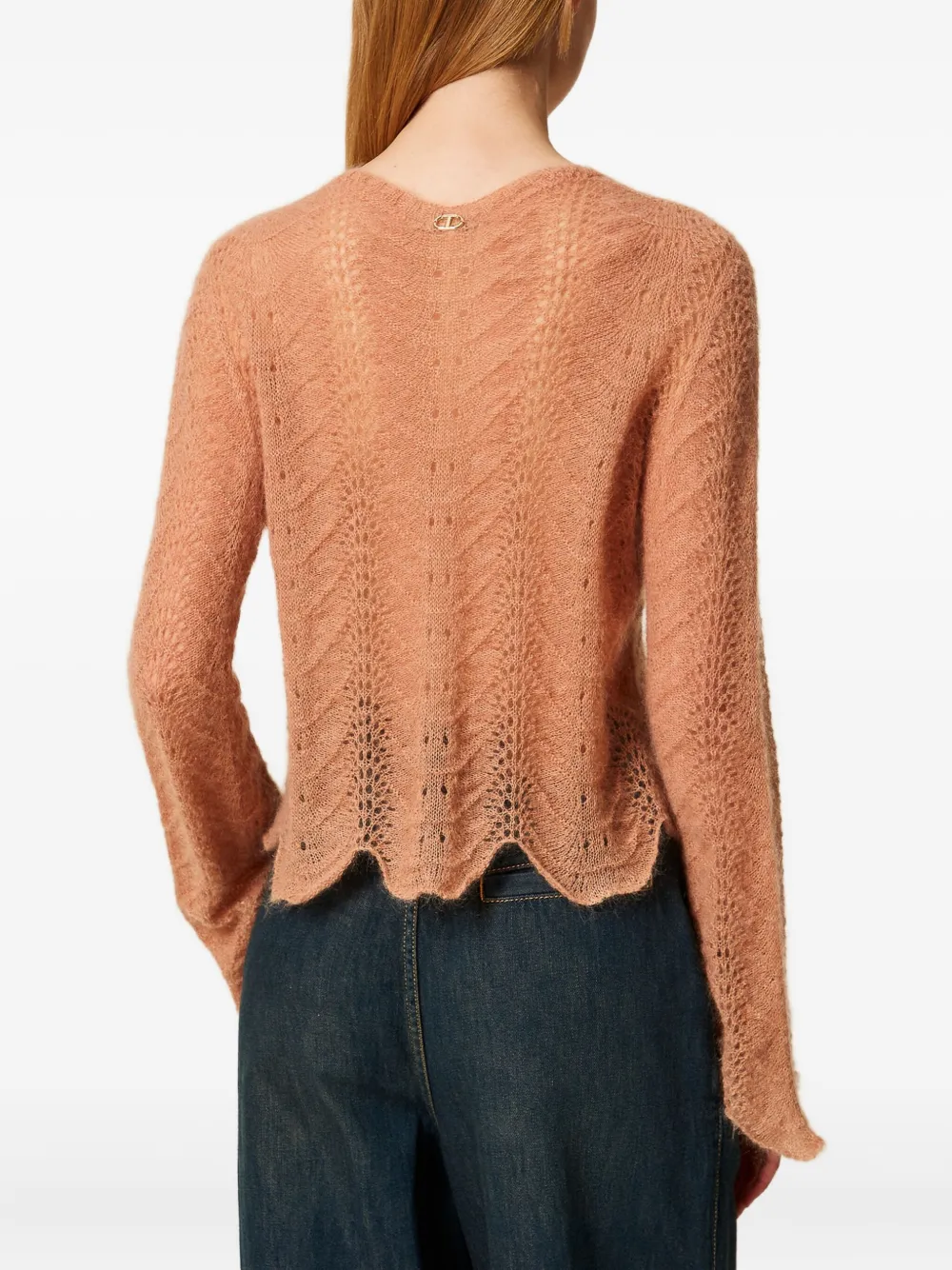 TWINSET Trui met gewelfde afwerking Oranje