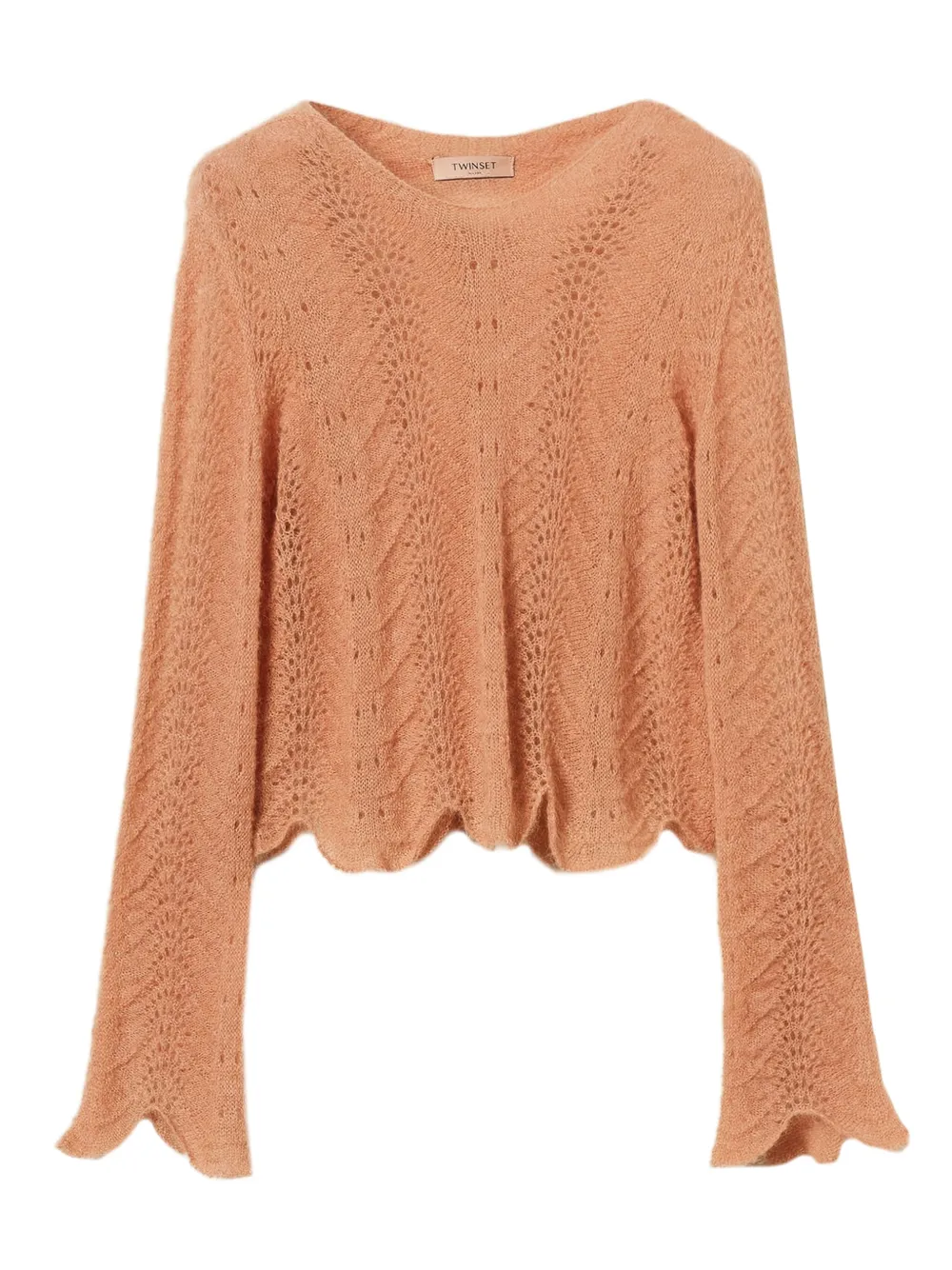 TWINSET Trui met gewelfde afwerking Oranje