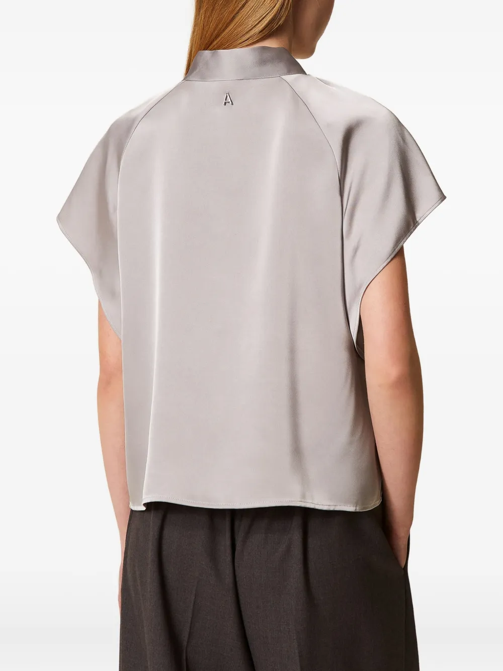 TWINSET Blouse met strik Grijs