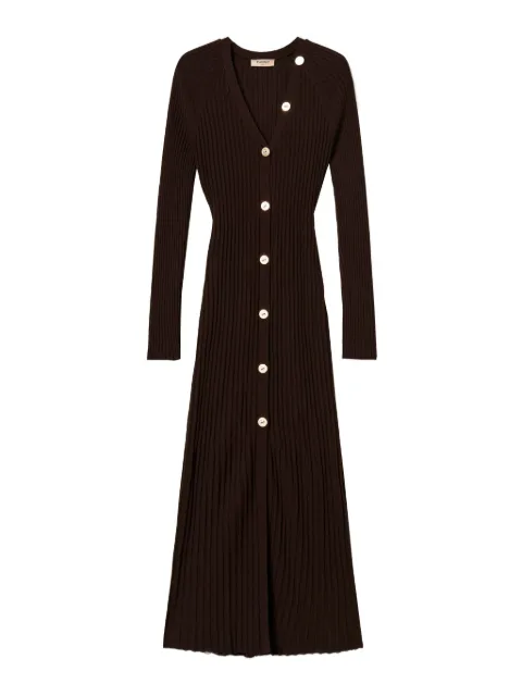 TWINSET rib-knit button cardigan dress