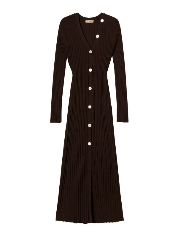 rib knit cardigan dress Ribbed Knit Cardigan Dress