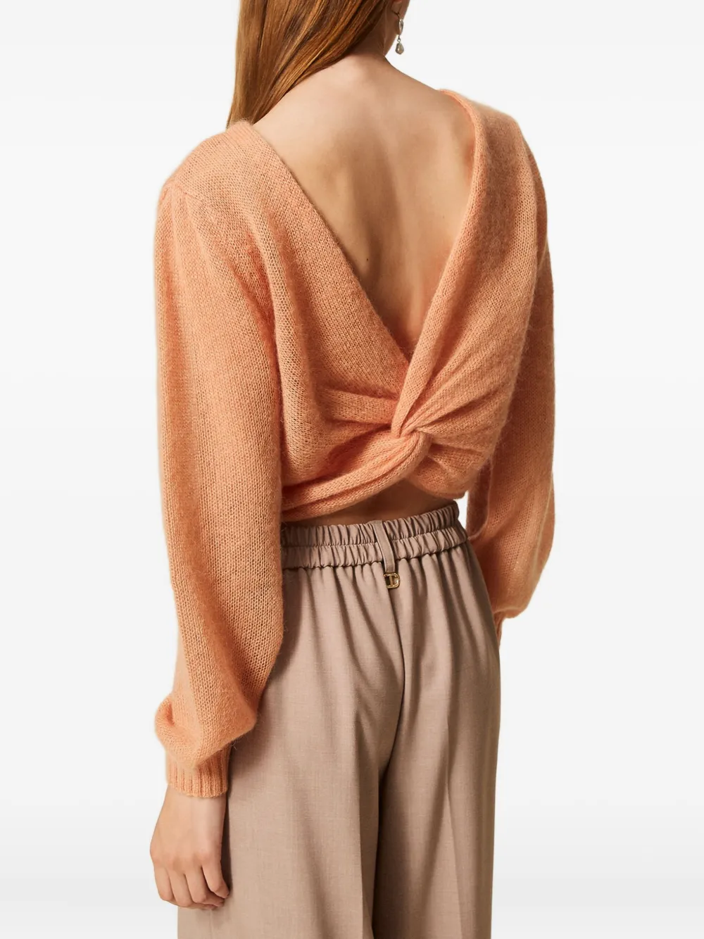 TWINSET Trui met gedraaid detail Oranje