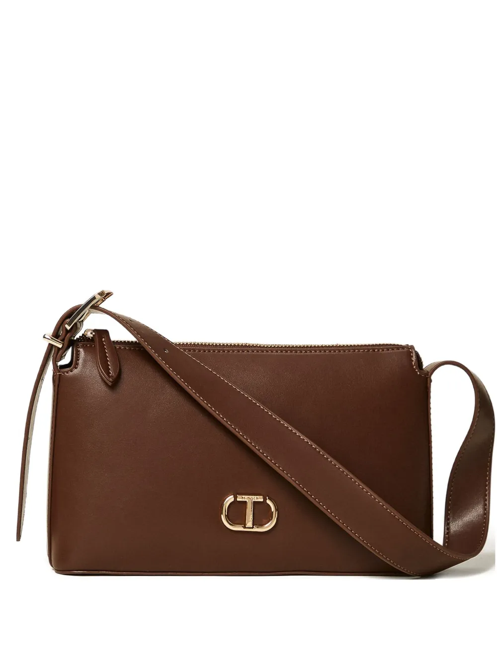 TWINSET buckle-strap shoulder bag | Brown | Image 1