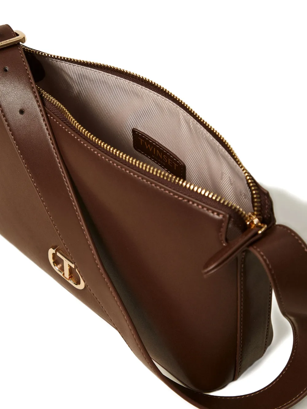 TWINSET Schoudertas met gesp Bruin