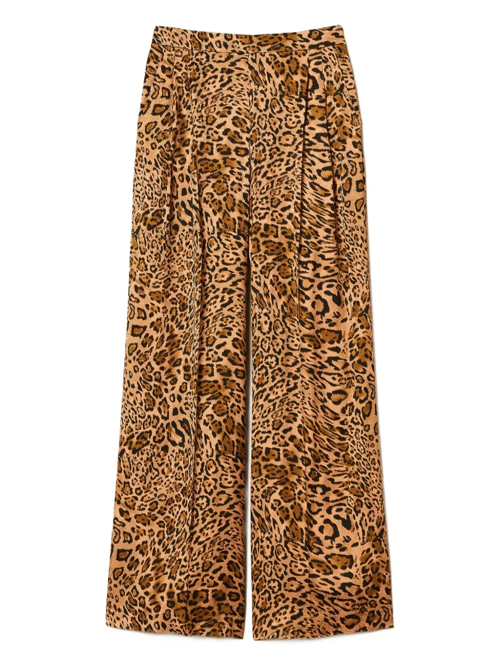 TWINSET Plooibroek met luipaardprint Bruin