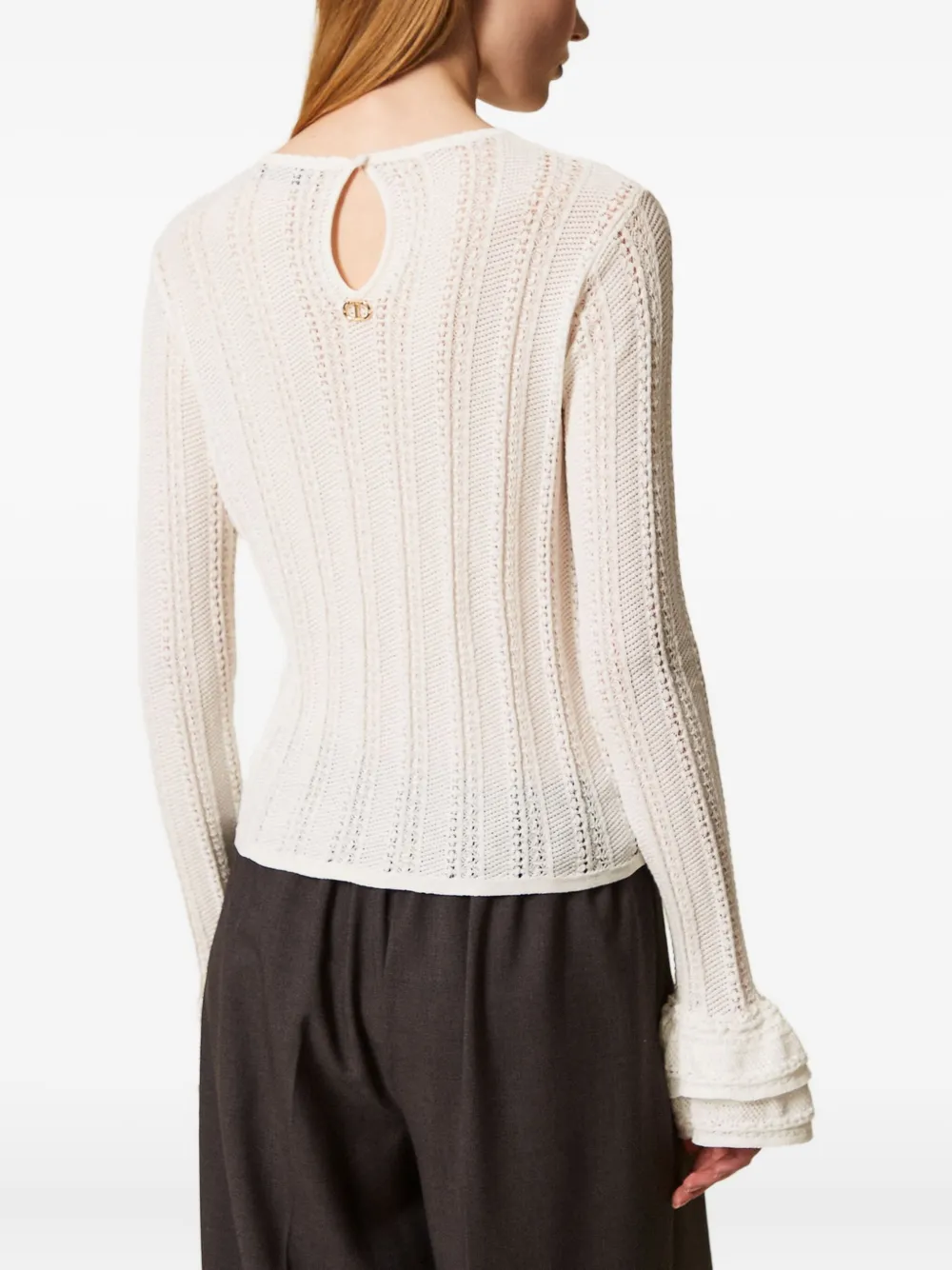 TWINSET Opengebreide top Wit