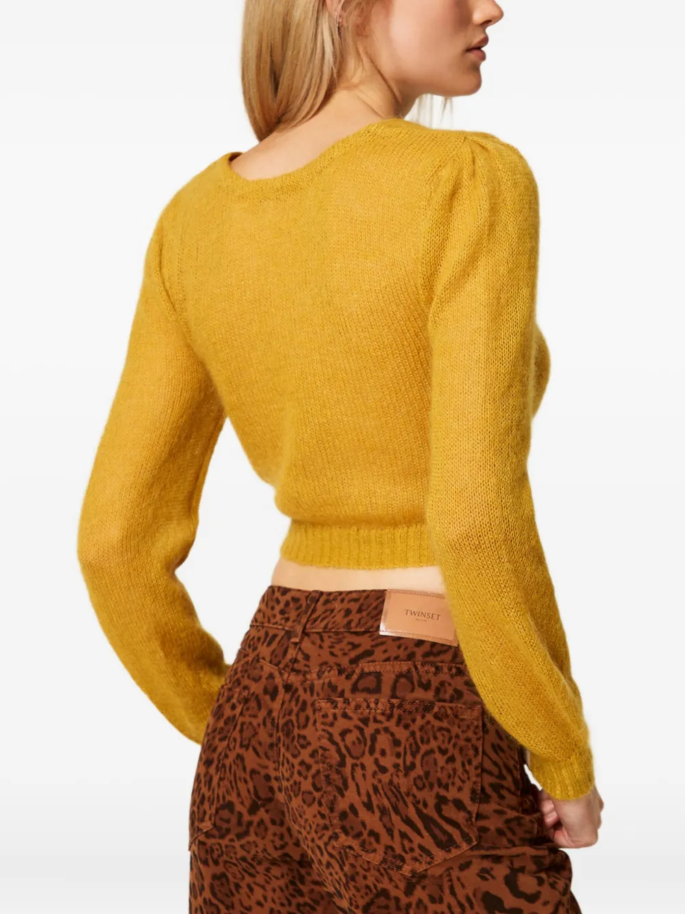 TWINSET Trui met gedraaid detail Geel