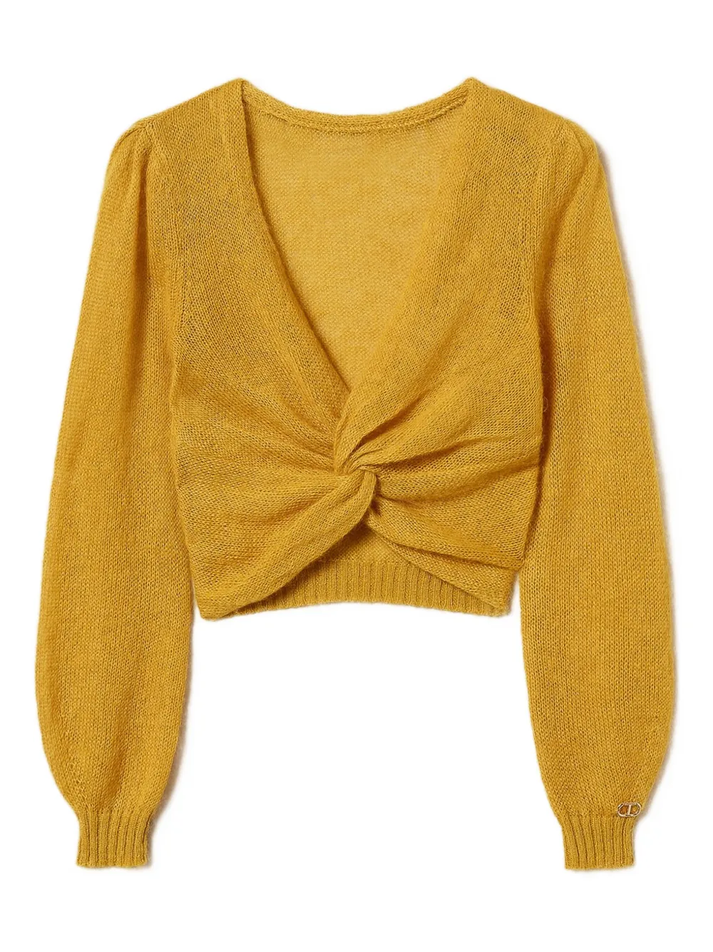 TWINSET Trui met gedraaid detail Geel