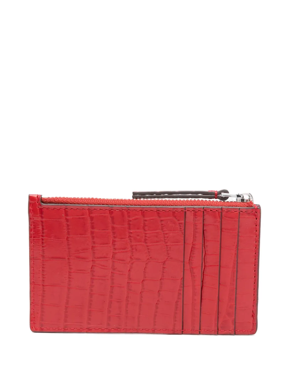 Tory Burch embossed zip-around wallet - Rood
