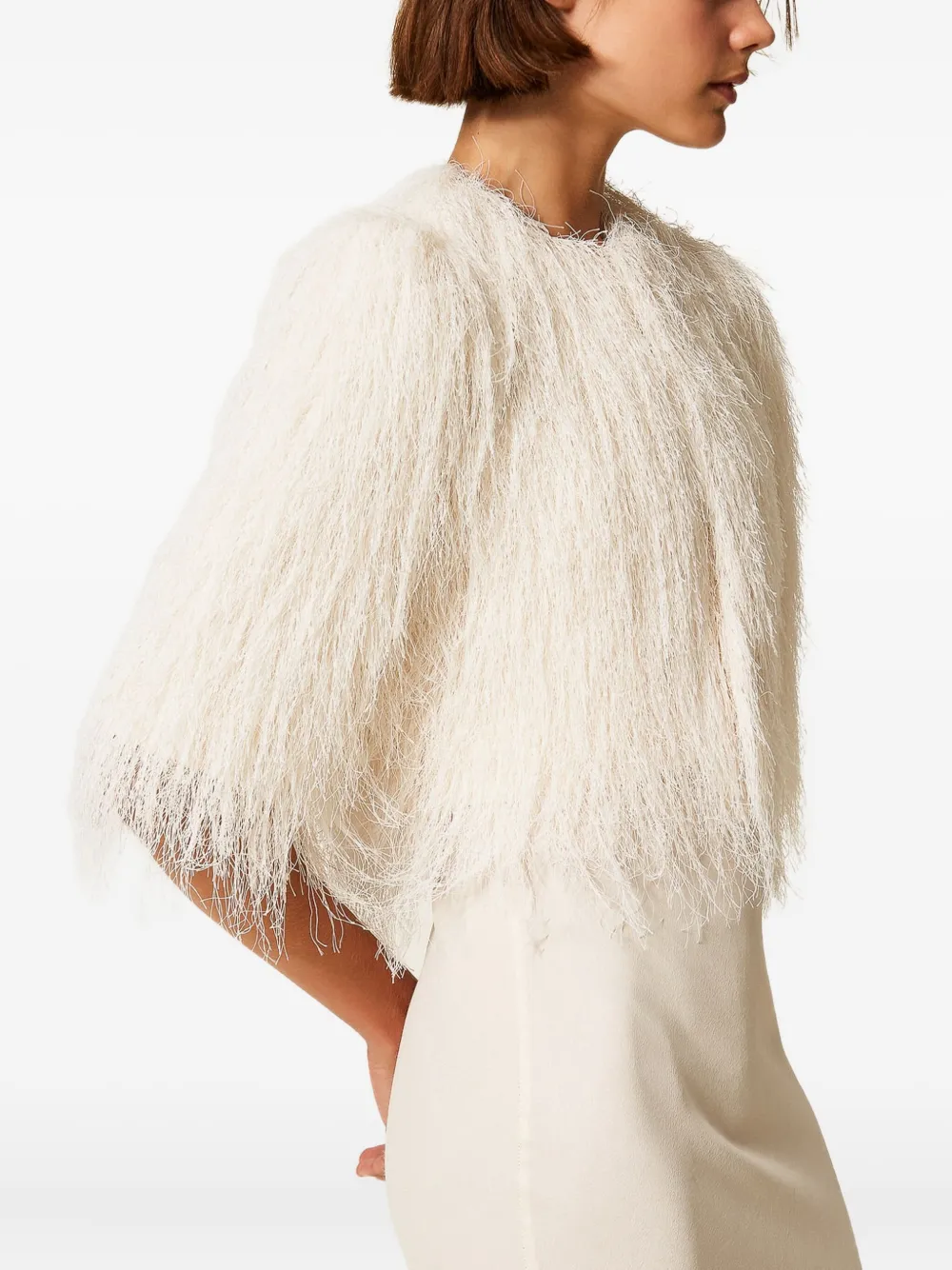 TWINSET fringe-trimmed  jacket | Fitted Jackets | Image 2