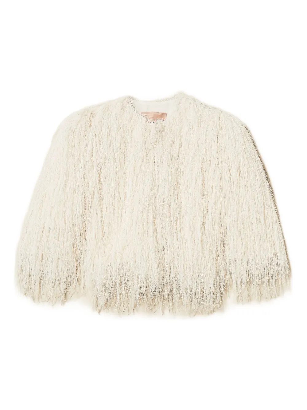 TWINSET fringe-trimmed  jacket | Neutrals | Image 1