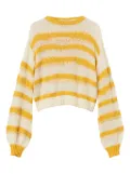 TWINSET striped balloon-sleeve sweater - White