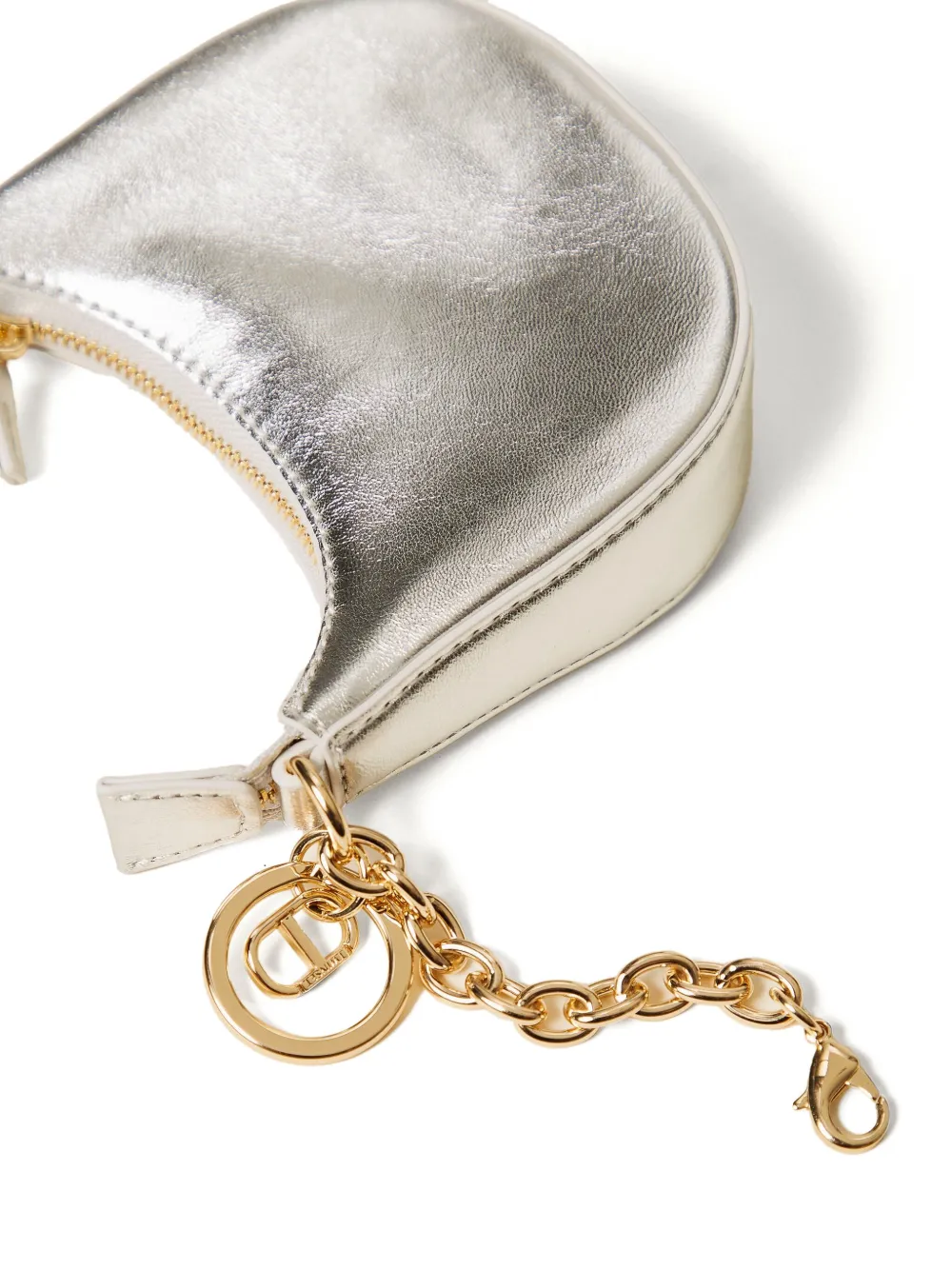 TWINSET Metallic portemonnee met ketting - Zilver