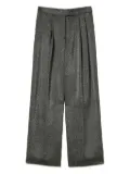 TWINSET herringbone-pattern palazzo pants - Grey