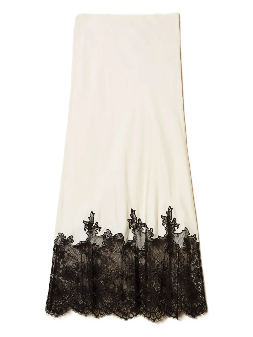 TWINSET Midi-rok met afwerking van kant Wit