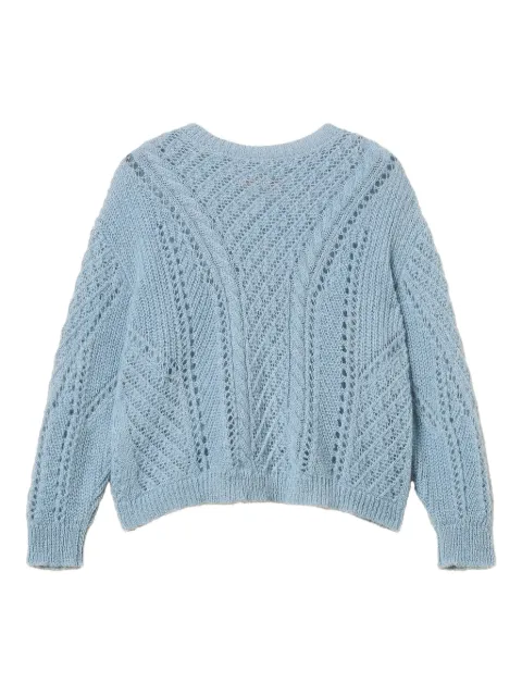 TWINSET — cable-knit open-work sweater