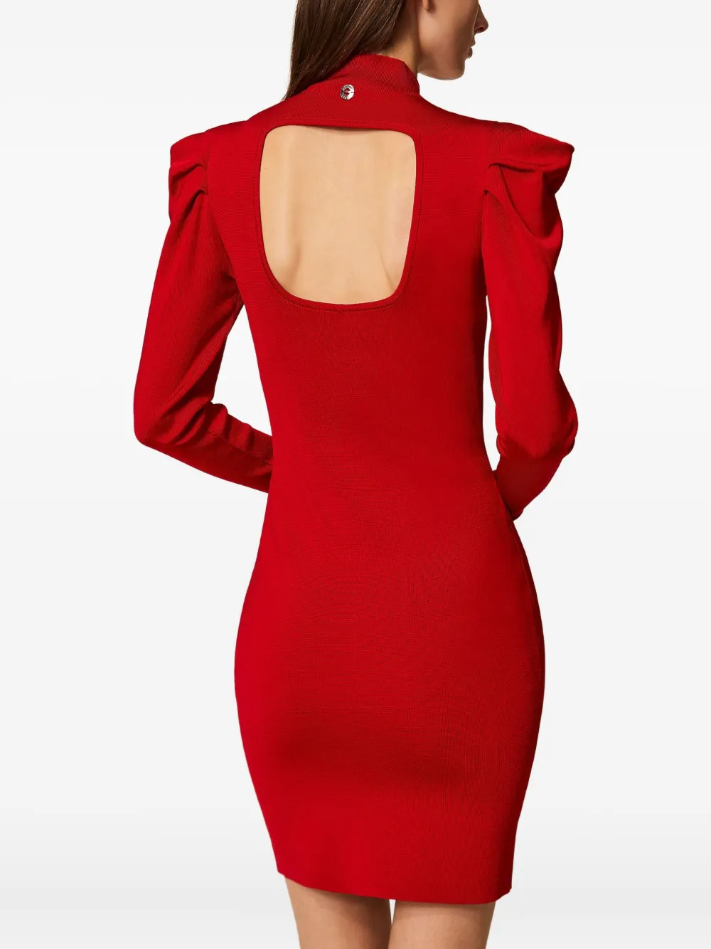 TWINSET Gedrapeerde mini-jurk Rood