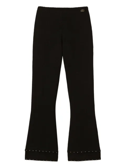 TWINSET rhinestone-embellished flared trousers