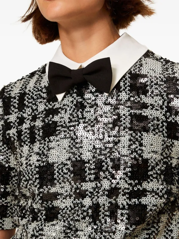 sequin check dress River Island + Silver check sequin bodycon mini dress