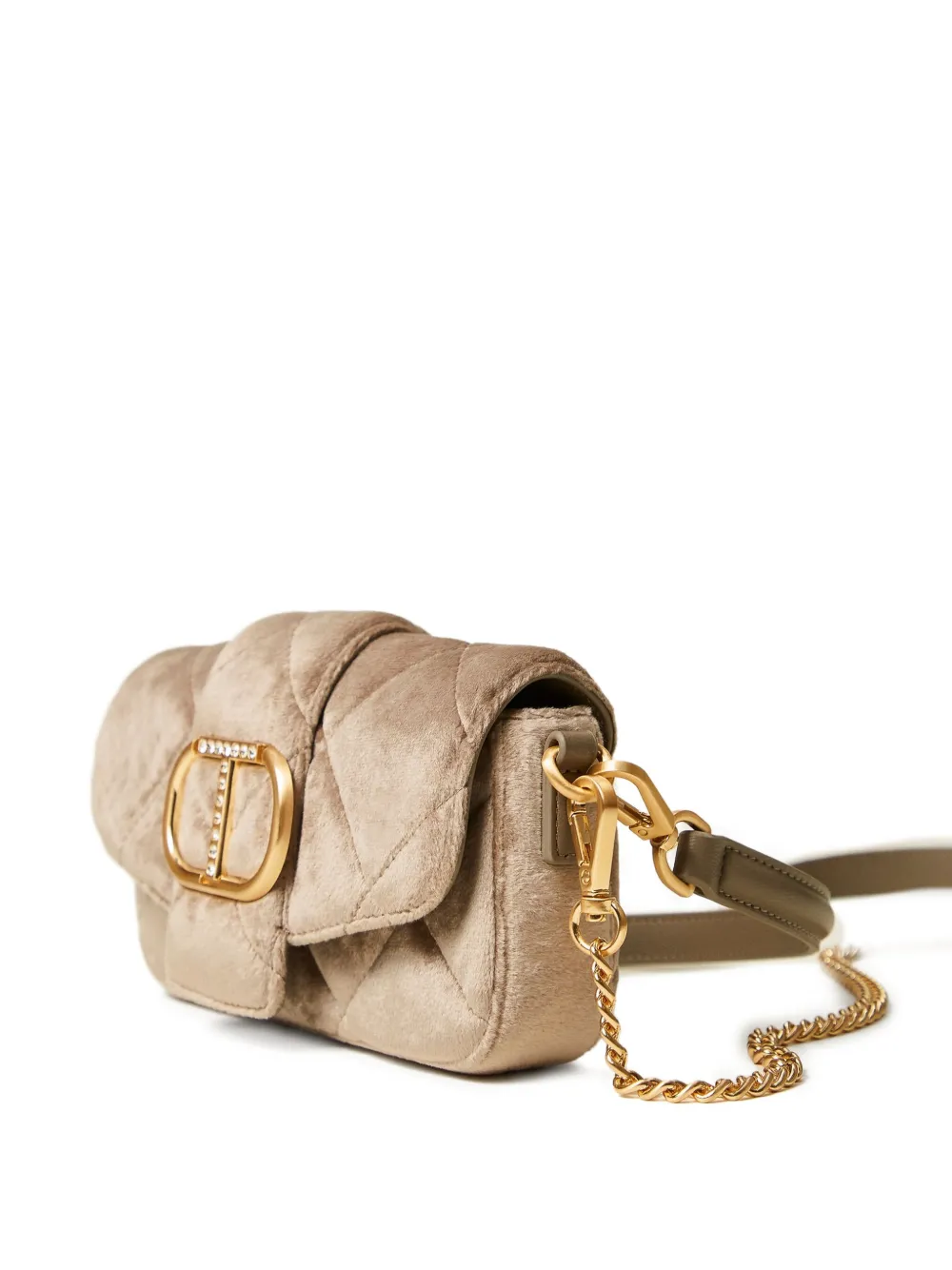 TWINSET Amie gewatteerde tas met ketting Beige