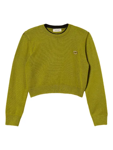 TWINSET Kids crew-neck logo sweater