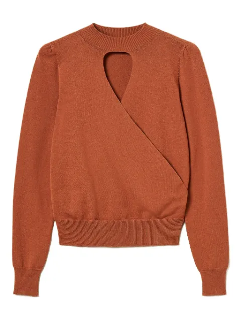 TWINSET heart-neckline crossover jumper