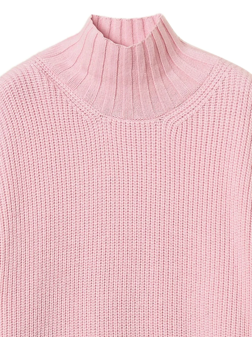 TWINSET Maglione a coste con collo alto - Rosa