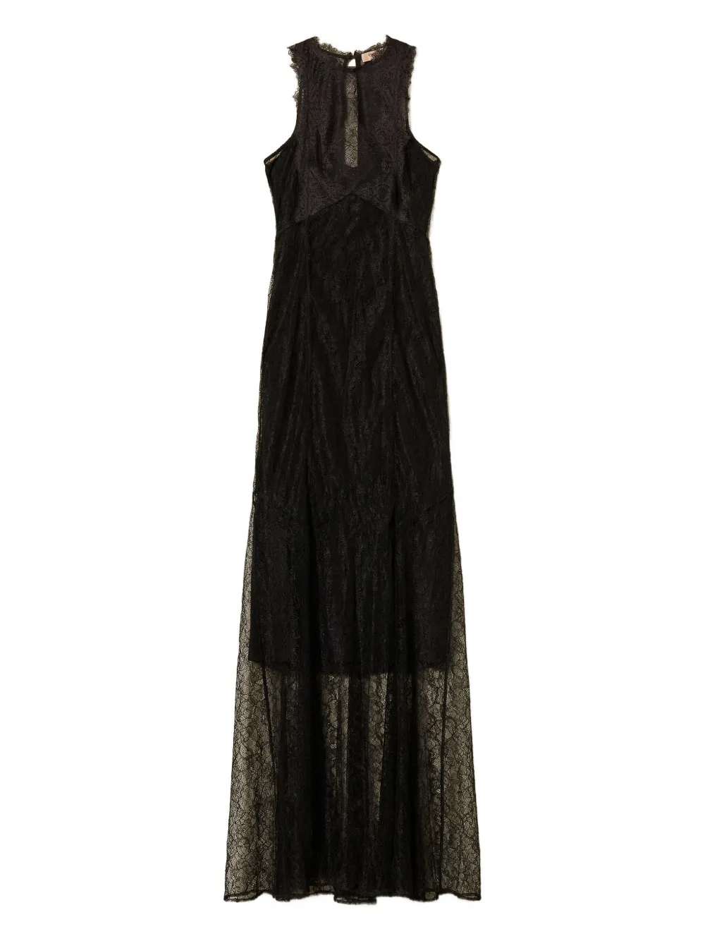 TWINSET halter lace-appliqué maxi dress | Black | Image 1